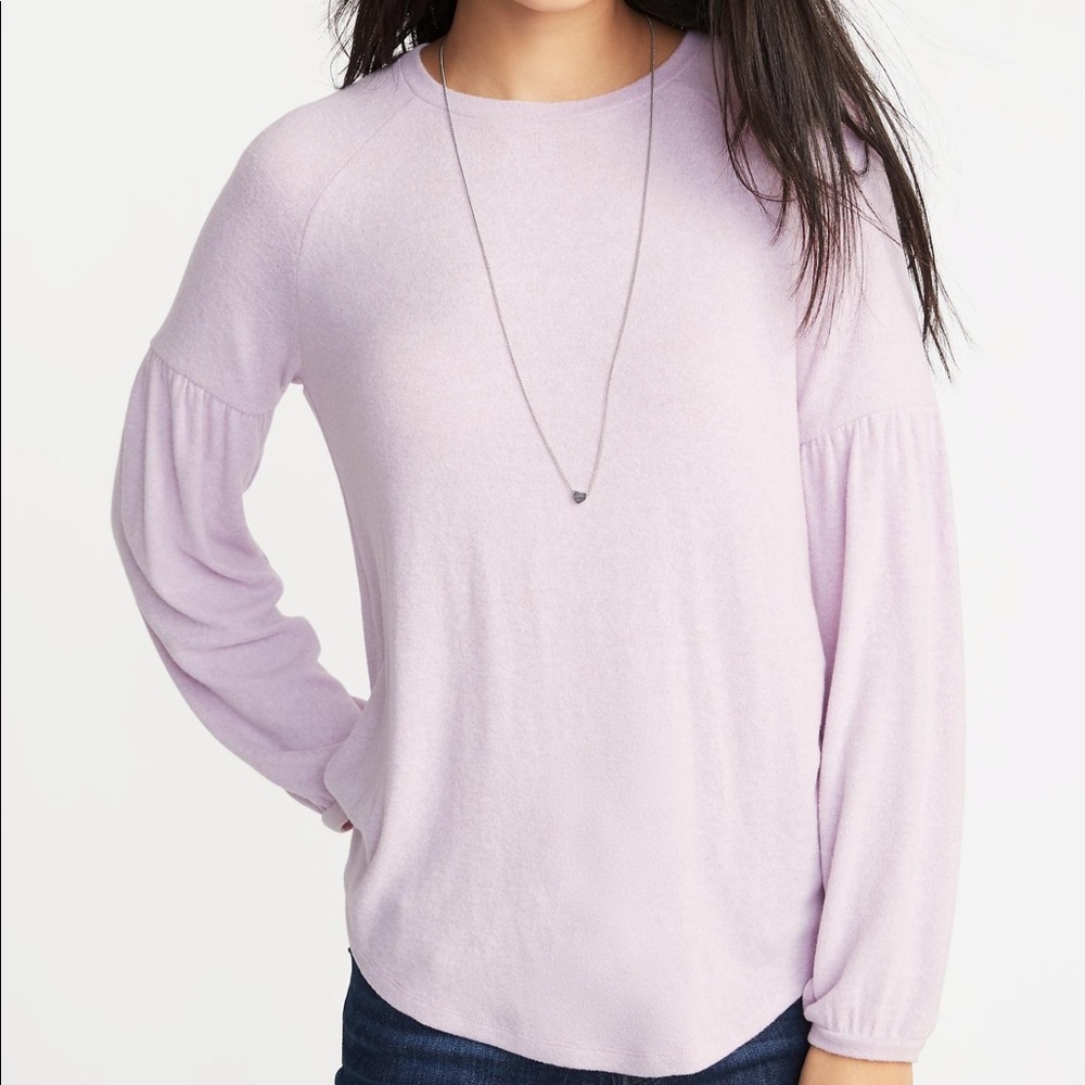 Old Navy Luxe Balloon-Sleeve Lilac Pink Purple XS